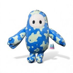Fall Guys Plush Toy 4" Blue Fish Skin  New w/tag 2024